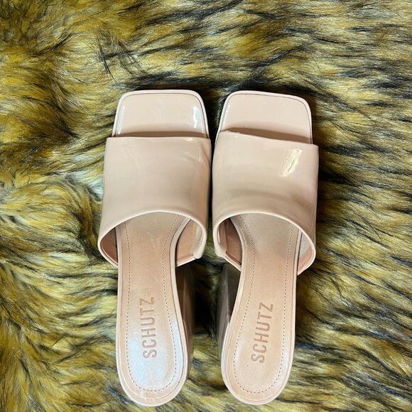 Schutz Women's Nude Platform Heels - Picture 3 of 3